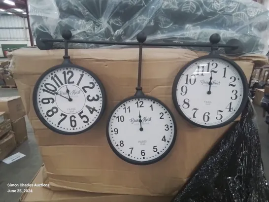 BOXED STYLISH 3 FACE CLOCK