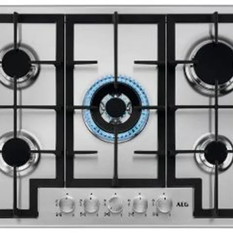 AEG INTEGRATED 74cm GAS HOB STAINLESS STEEL Model HGB75400SM