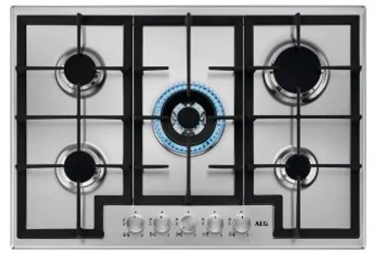 AEG INTEGRATED 74cm GAS HOB STAINLESS STEEL Model HGB75400SM RRP £375