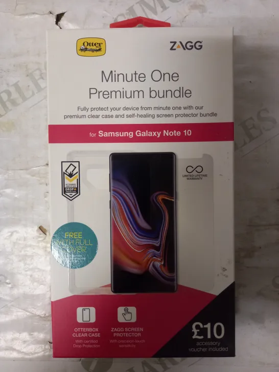 LOT OF 5 ZAGG MINUTE ONE PREMIUM BUNDLES FOR SAMSUNG GALAXY NOTE 10