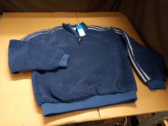 adidas Sherpa crew in navy - uk m