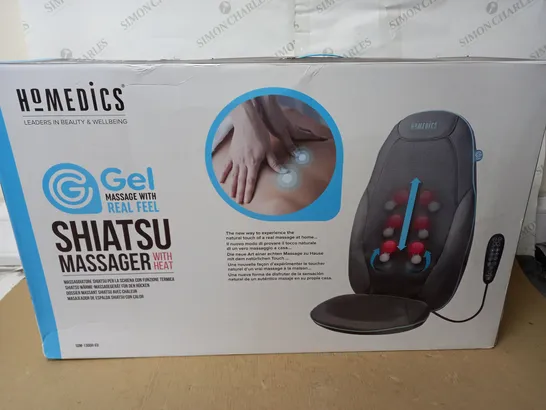 PALLET CONTAINING 14 BOXED AS NEW HOMEDICS SHIATSU MASSAGERS WITH HEAT