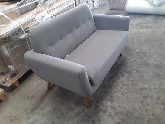 DESIGNER GREY FABRIC TWO SEATER SOFA