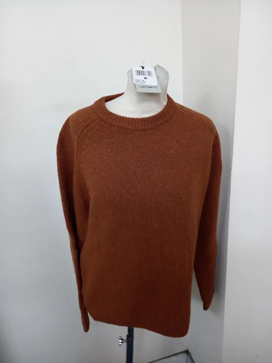 CARHARRT MEDIUM ANGILSTIC SWEATER BRANDY HEATHER