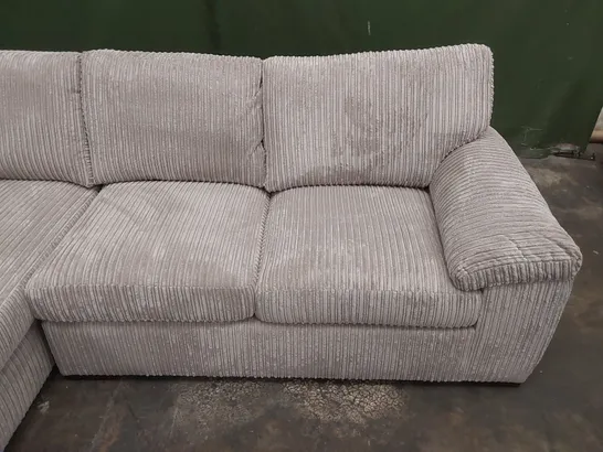 DESIGNER 3 SEATER CORDUROY CHAISE SOFA