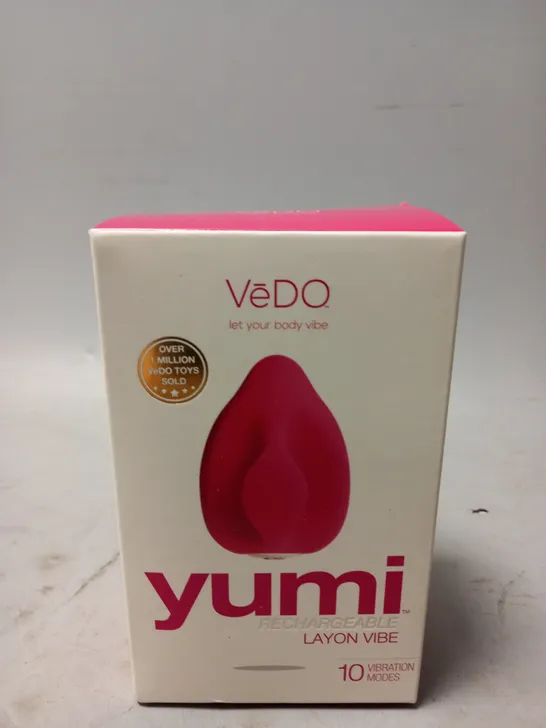 BOXED VEDO YUMI RECHARGEABLE LAYON VIBE