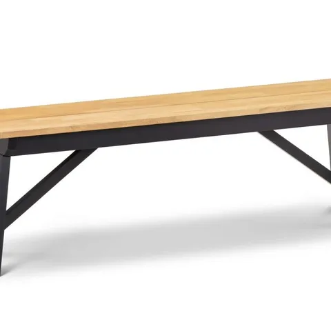 BOXED HOCKLEY BENCH - BLACK/OAK