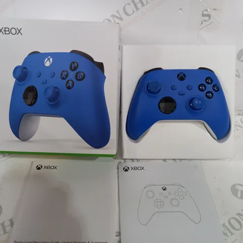 BOXED XBOX SHOCK BLUE CONTROLLER 