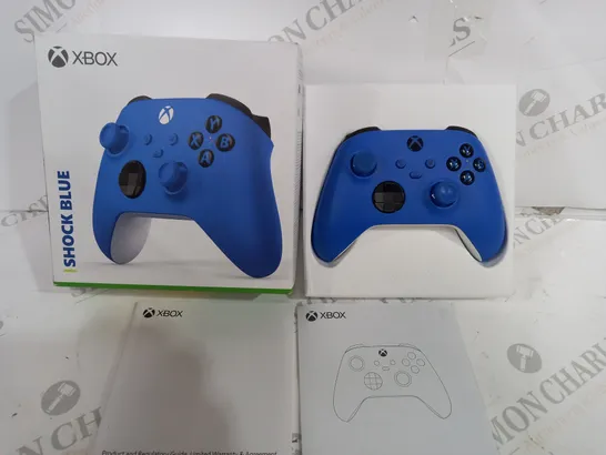 BOXED XBOX SHOCK BLUE CONTROLLER 