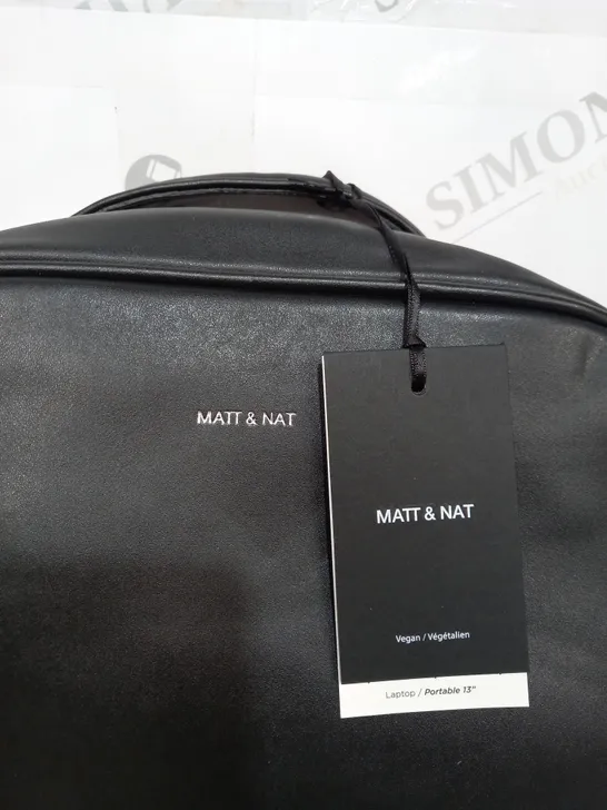 MATT & NAT LAPTOP BACKPACK IN BLACK 