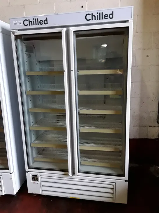 LOWE COMMERCIAL UPRIGHT DOUBLE DOOR DISPLAY FRIDGE