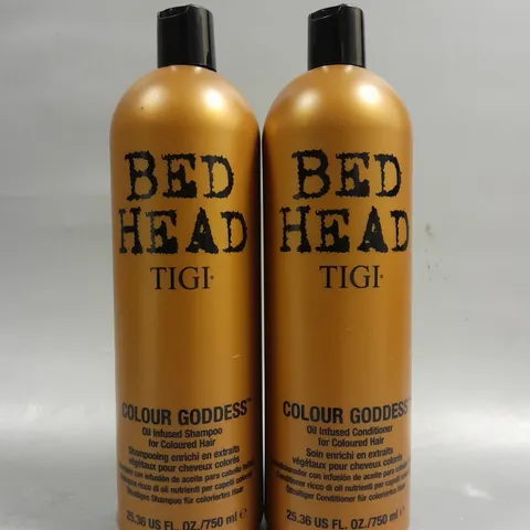 SET OF 2 BED HEAD COLOUR GODDESS OIL INFUSED SHAMPOO (750ML) AND CONDITIONER (750ML) 