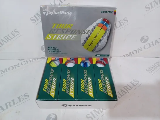 BOXED TAYLORMADE TOUR RESPONSE STRIPE GOLF BALL SET