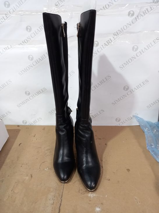 MODA IN PELLE LIZETH KNEE HIGH LEATHER BOOTS BLACK SIZE 8