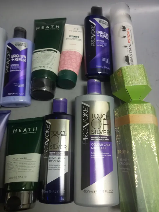 LOT OF APPROXIMATELY 20 ASSORTED HEALTH AND BEAUTY ITEMS TO INCLUDE PROVOKE CONDITIONER, VICTORIAS SECRET MIDNIGHT BLOOM AND HEATH FACE WASH