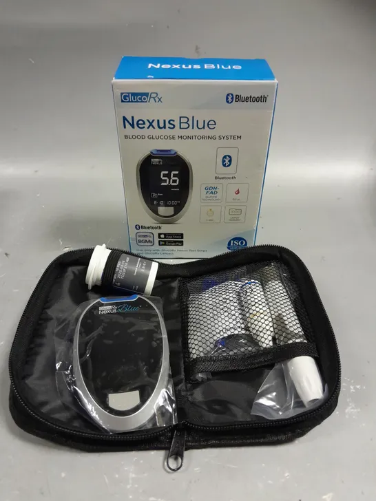 BOXED GLUCO RX NEXUS BLUE BLOOD GLUCOSE MONITORING SYSTEM 