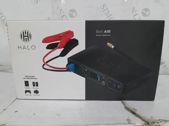 BOXED HALO AIR BOLT JUMPSTARTER KIT IN BLACK GRAPHITE COLOUR