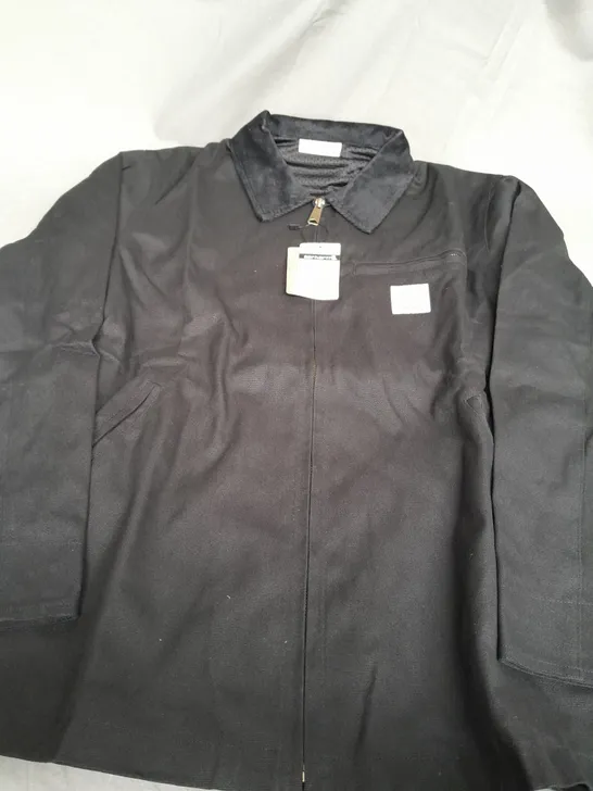 CARHARTT BLACK ZIP UP JACKET - MEDIUM