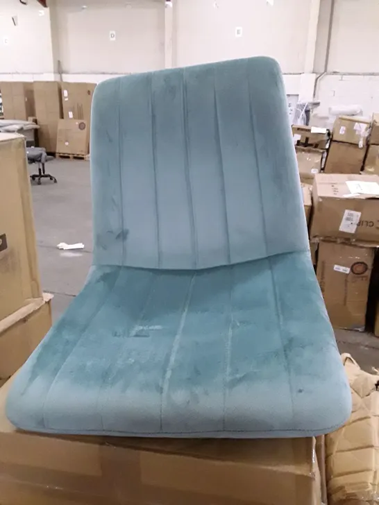 BOXED PAIR OF TWO CUMMER TURQUOISE DINING CHAIRS