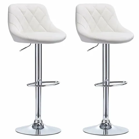 SIEMENS HEIGHT ADJUSTABLE SWIVEL BAR STOOL IN CHROME