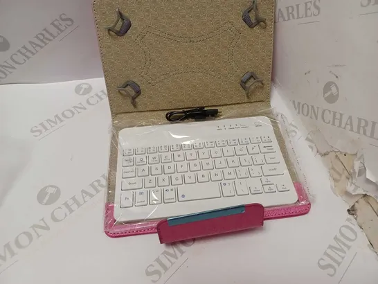 PINK IPAD MINI CASE WITH WHITE KEYBOARD