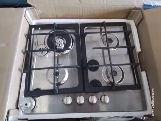 BOXED STOVES STAINLESS STEEL 4 BURNER GAS HOB 