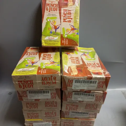 LOT OF 11 PACKS OF PUNCH AND JUDY CHILDREN'S TOOTHPASTE STRAWBERRY 2 X 50ML