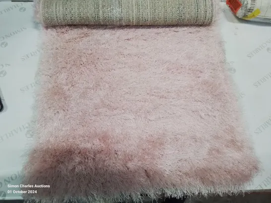 BRAND NEW PACO HOME 300 GLAMOUR PINK/ROSE 60X100CM SHAGGY RUG