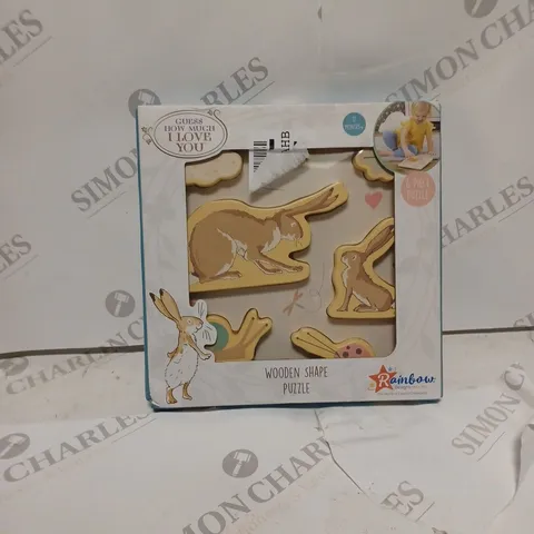 RAINBOW DESIGNS GUESS HOW MUCH I LOVE YOU WOODEN SHAPE PUZZLE