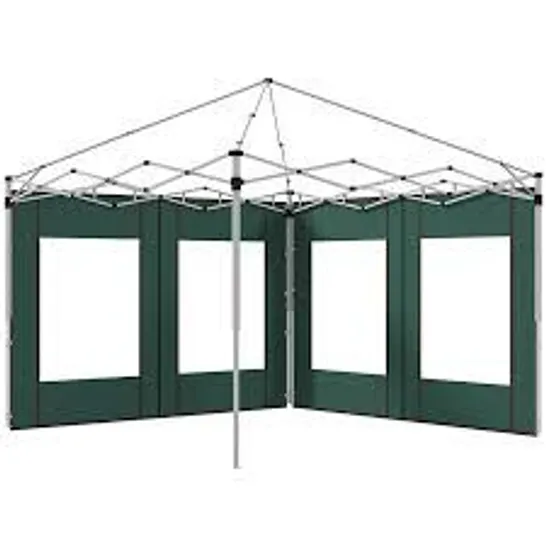 BOXED OUTSUNNY SET OF TWO 295CM REPLACEMENT CANOPY WALLS - GREEN