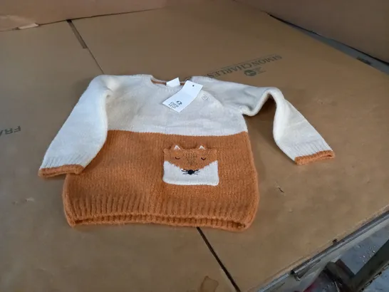 IN THE STYLE OF CASHMERE FOX PATTERNED JUMPER - SIZE 12 - 18 MONTHS