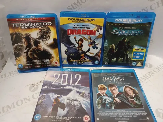 LOT OF FIVE TO INCLUDE HOW TO TRAIN YOUR DRAGON BLU-RAY DVD , 2012 BLUE-RAY , ETC