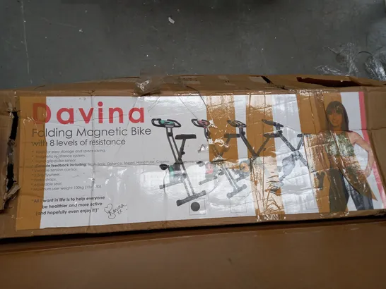 DAVINA FITNESS FOLDING MAGNETIC EXERCISE BIKE-collection only