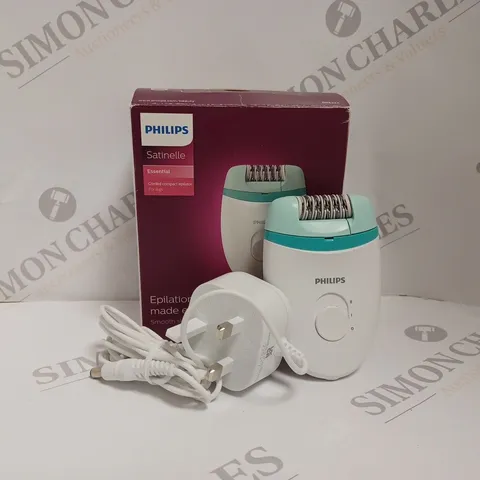 BOXED PHILIPS SATINELLE CORDED COMPACT EPILATOR FOR LEGS 
