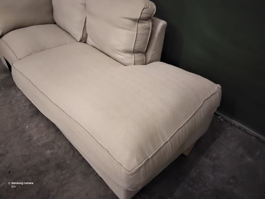NATURAL FABRIIC CHAISE SECTION 