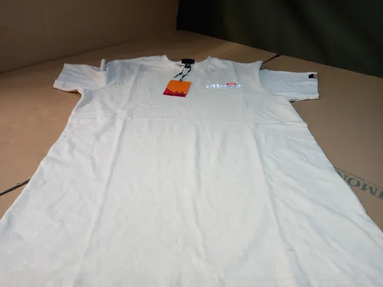 ELLESSE OATMEAL/LOGO T-SHIRT - MEDIUM