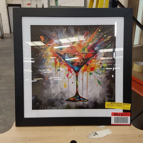 FRAMED PICTURE ART - COCKTAIL ABSTRACT ART NO. 1 (1 ITEM)