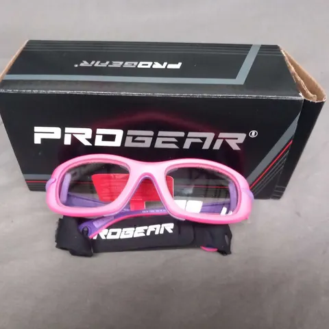 TWO PAIRS OF PROGEAR EYE GUARDS TO INCLUDE; SHINY METALLIC RED AND NEON PINK