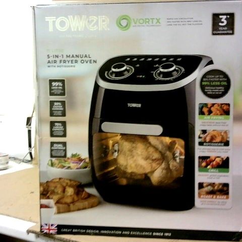 TOWER T17038 5-IN-1 AIR FRYER OVEN WITH RAPID AIR CIRCULATION