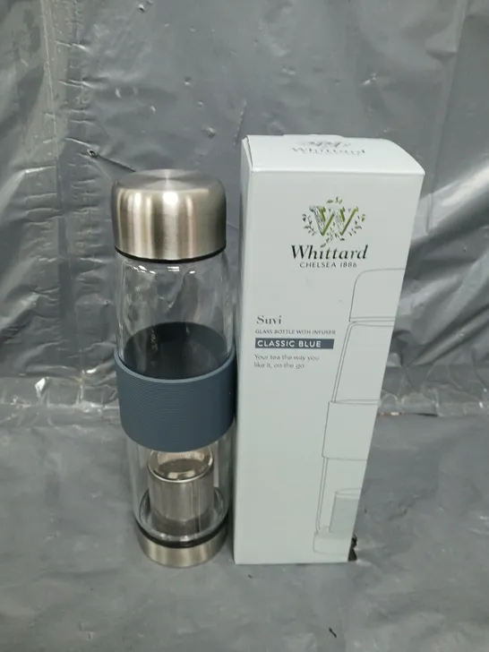 WHITTARD GLASS BOTTLE WITH INFUSER