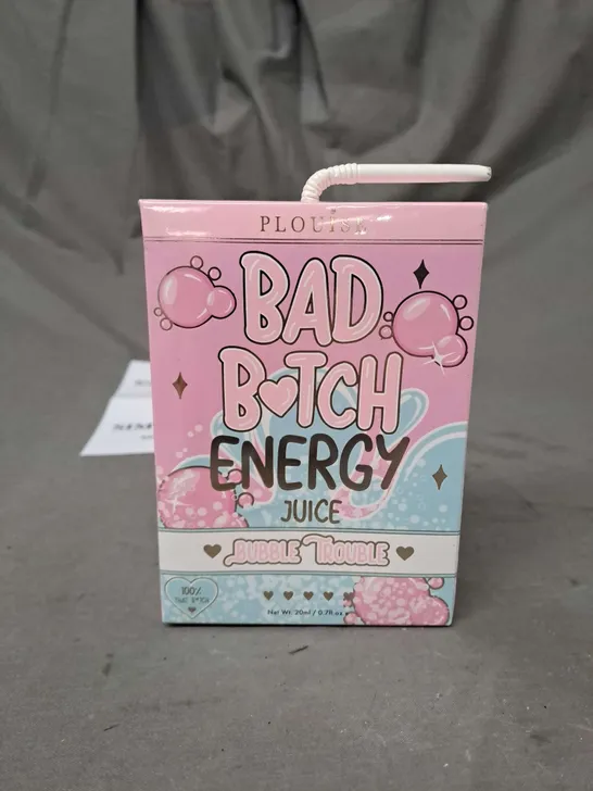 PLOUISE BAD BITCH ENERGY JUICE BUBBLE TROUBLE LIP OIL AND LIP CONDITIONER