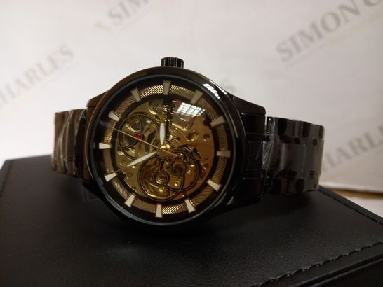 LATOR CALIBRE SKELETON GOLD FACE BRACELET STRAP WATCH RRP £550