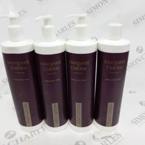 LOT OF 4 MARGARET DABBS FABULOUS FOOT LOTIONS - 600ML