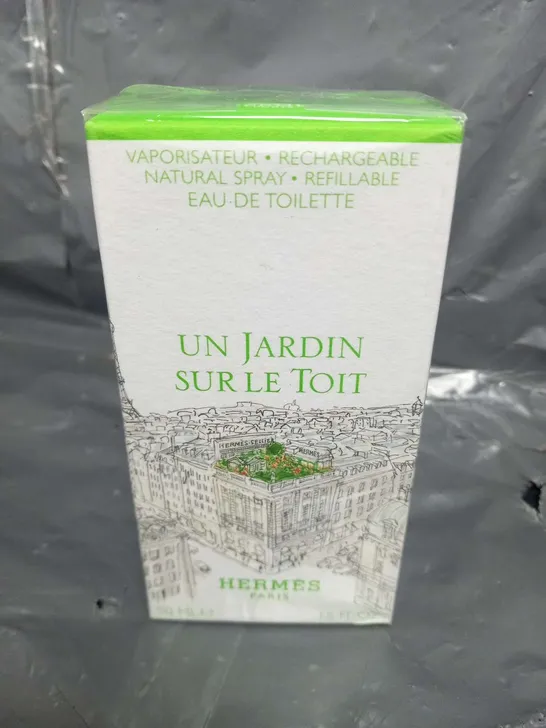 BOXED AND SEALED HERMES PARIS UN JARDIN SUR LE TOIT EAU DE TOILETTE 50ML