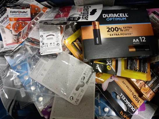 LOT OF APPROXIMATELY 20 PACKS OF BATTERIES ETC 