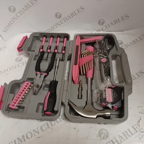 APOLLO PINK HOME & OFFICE DIY HAND TOOL KIT