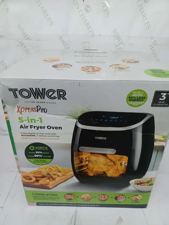 BOXED TOWER EXPRESSPRO 5-IN-1 AIR FRYER OVEN IN BLACK