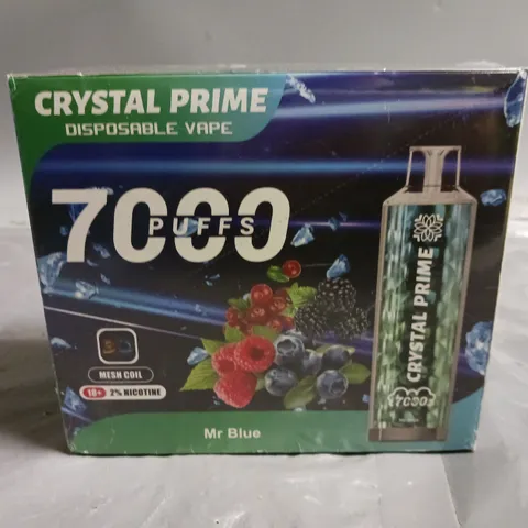 SEALED 10-PACK OF CRYSTAL PRIME 15ML 7000 PUF MR BLUE VAPES