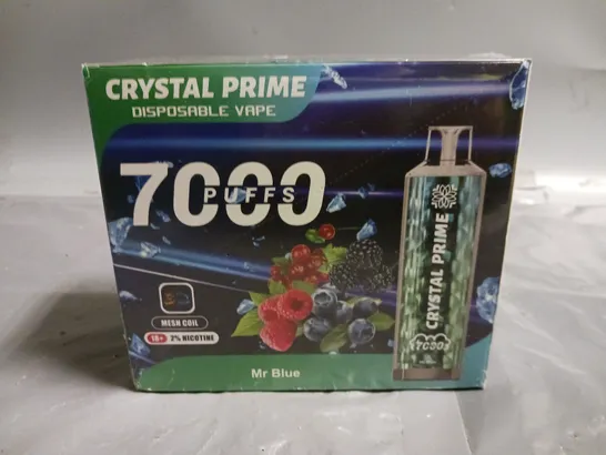 SEALED 10-PACK OF CRYSTAL PRIME 15ML 7000 PUF MR BLUE VAPES