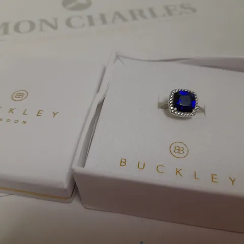 BUCKLEY THE FLAWLESS COLLECTION SAPPHIRE CUSHION SOLITAIRE RING